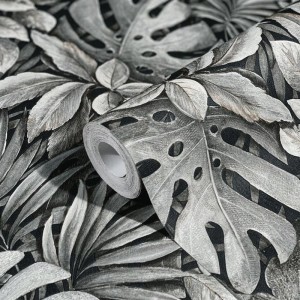 Casamance|Wallpaper overlapping flowers violet|Wallpaper