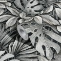 Marburg|Wallpaper large tropical grey leaves|Wallpaper