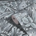 Marburg|Wallpaper large tropical blue-gray leaves|Wallpaper