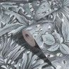 Marburg|Papier Peint grandes feuilles tropicales gris bleuâtre|Papier Peint