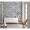 Marburg|Wallpaper large tropical blue-gray leaves|Wallpaper