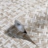 Marburg|Papier Peint en fibres de bambou beige marron effet osier|Imitation Raphia