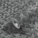 Marburg|Papier Peint en osier tressé de bambou gris anthracite|Ethnique