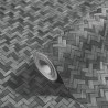 Marburg|Papier Peint en osier tressé de bambou gris anthracite|Ethnique