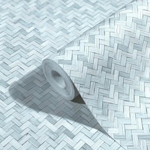 Casamance|Wallpaper natural fibers imitation raffia deep green|Raffia Imitation