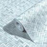Marburg|Papier peint fibre naturelle bambou bleu turquoise|Imitation Raphia