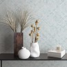 Marburg|Papier peint fibre naturelle bambou bleu turquoise|Imitation Raphia