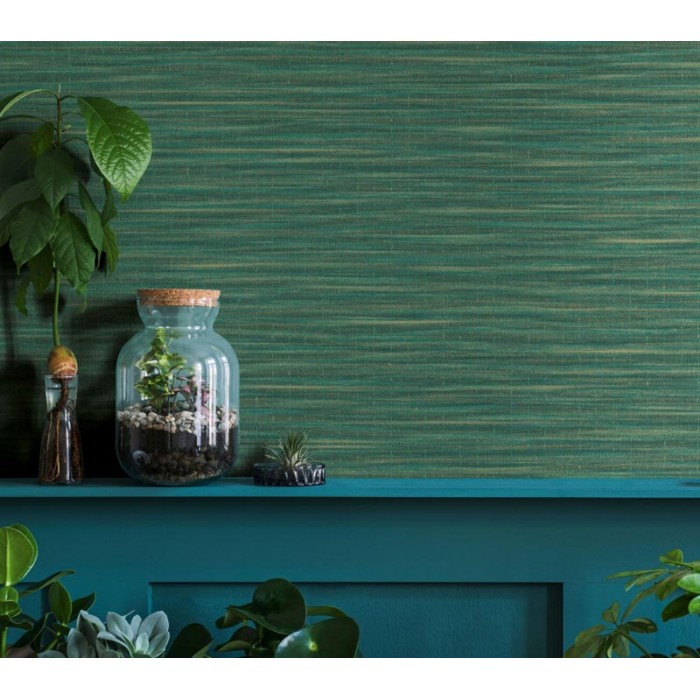 Marburg|Handwoven wicker wallpaper with natural raffia fiber in green|Raffia Imitation