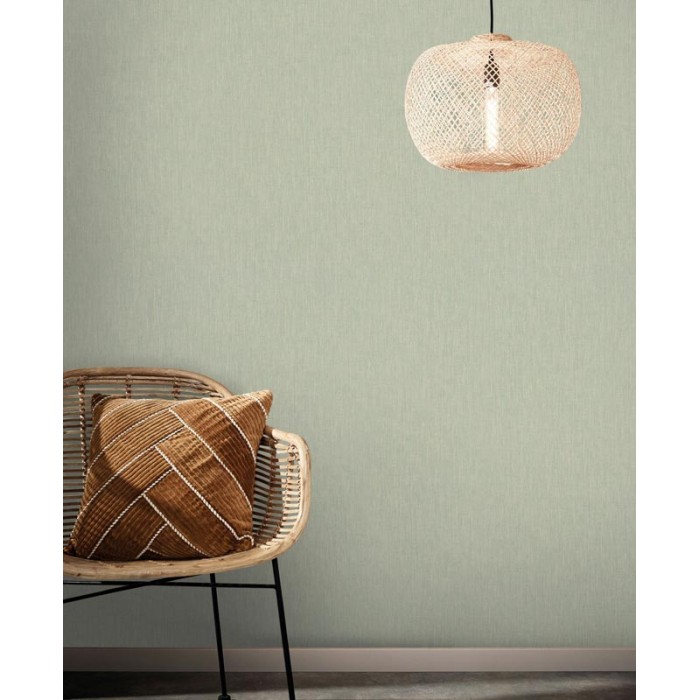 Marburg|Wallpaper green linen-effect texture|Wallpaper