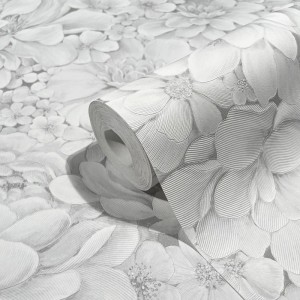 Eijffinger|Scandinavian beige embossed wave wallpaper|Romantic