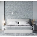 Marburg|Romantic floral wallpaper with bluish-gray flowers|Wallpaper