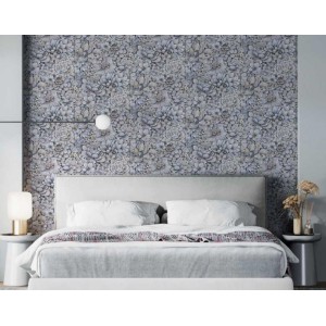 Papeldecor|Concrete-effect wallpaper with copper metallic ornaments|Wallpaper 2