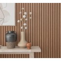 Marburg|Papier Peint panneau lattes bois marron|Imitation Bois