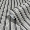 Marburg|Papier Peint panneau lamelles bois gris|Imitation Bois