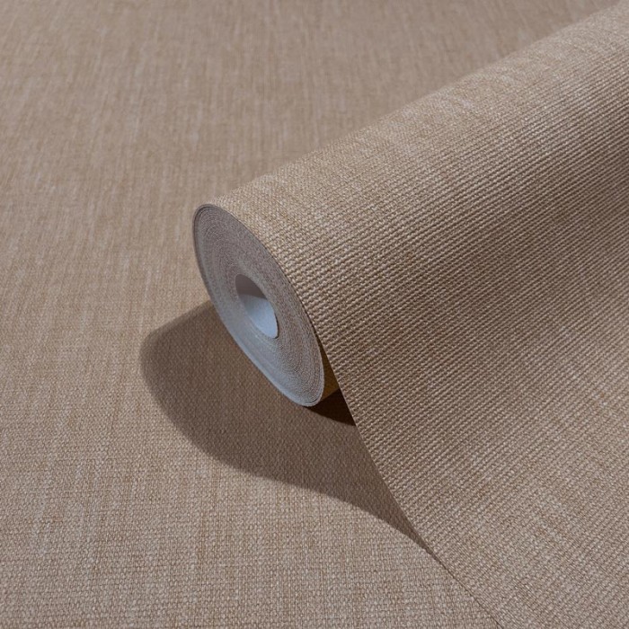 Marburg|Papel pintado textil efecto lino marrón|Imitacion Tela