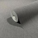 Papel pintado textil efecto lino gris oscuro - Marburg Botanica 33967