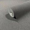 Papel pintado textil efecto lino gris oscuro - Marburg Botanica 33967