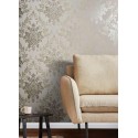 Marburg|Papel pintado estilo damasco beige y dorado|Damasco
