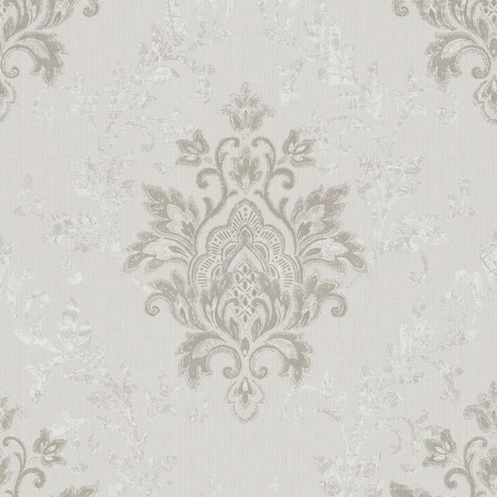 Marburg|Papel pintado damasco ornamental beige claro metalizado|Damasco