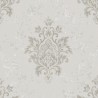 Marburg|Tapete mit ornamentalem Damast in hellem metallischem Beige|Damast