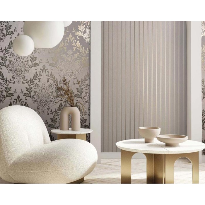 Marburg|Ornamental damask style wallpaper in beige|Damask
