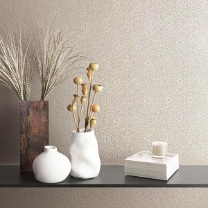 Architects Paper|Salmon pink damask wallpaper with a fabric look|Damask
