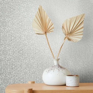 Pip Studio|Papier peint damas beige avec ornements dorés|Damas