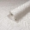 Marburg|Wallpaper abstract white flowers and embossed leaves|Abstract