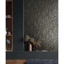 Marburg|Wallpaper abstract floral in metallic brown and black|Abstract
