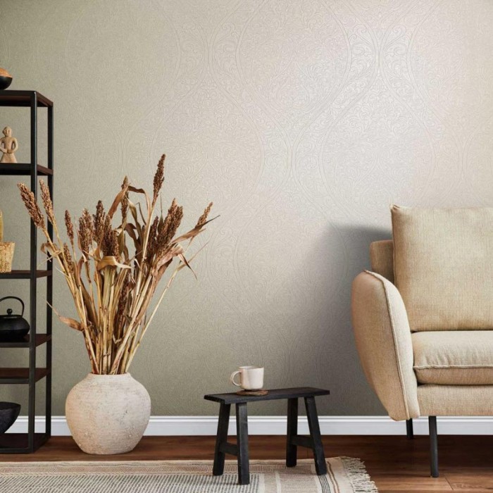 Marburg|Papel pintado arabesco patrón ornamental beige|Damasco