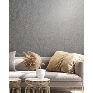 As Creation|Beige arabesque-style ornamental wallpaper|Damask 2