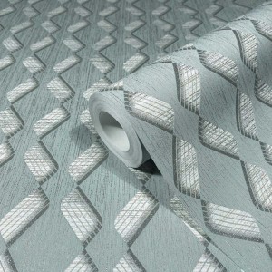 Papeldecor|Papier peint moderne motif géométrique vert|Géométrique