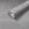 Marburg|Abstract silver gray leaf-patterned wallpaper|Abstract