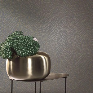 Papeldecor|Wallpaper damask gold with classic ornaments in relief|Wallpaper