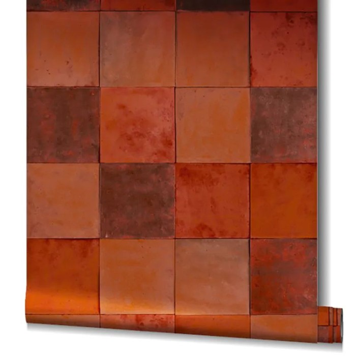 Marburg|Wallpaper imitation red tile|Tile Imitation