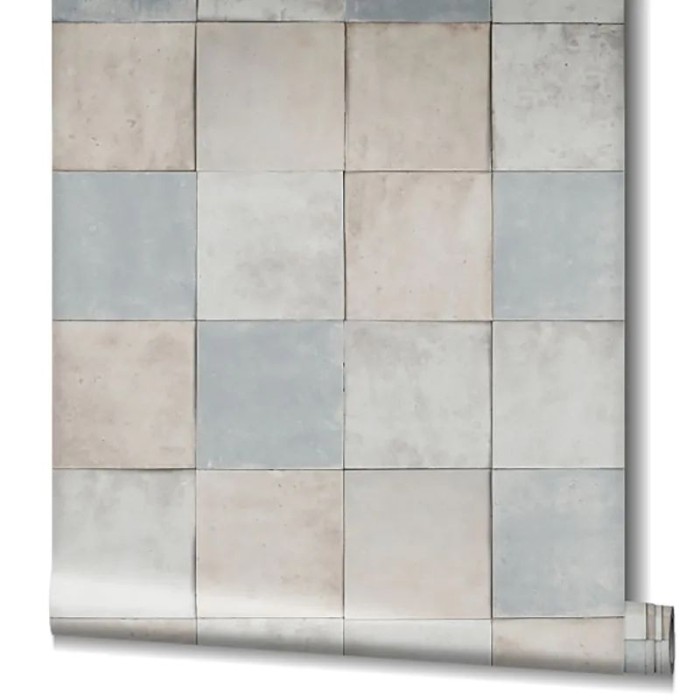 Marburg|Wallpaper imitation gray and blue tile|Tile Imitation
