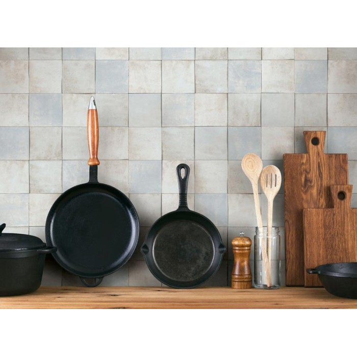 Marburg|Wallpaper imitation grey and light blue tile|Tile Imitation