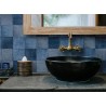 Marburg|Wallpaper imitation dark blue tile|Tile Imitation