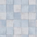 Marburg|Papier Peint imitation carrelage bleu et gris clair|Imitation Carreaux