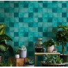 Marburg|Papel pintado imitación azulejo turquesa|Imitacion Azulejos
