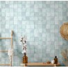 Marburg|Wallpaper imitation light green and grey tile|Tile Imitation