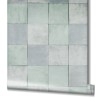 Marburg|Wallpaper imitation light green and grey tile|Tile Imitation