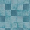 Marburg|Tapetenimitation in Blau und Türkis Kachel|Fliesenimitat
