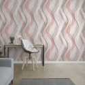 Marburg|Papier Peint vagues d'aquarelle rose et beige|Jeunesse