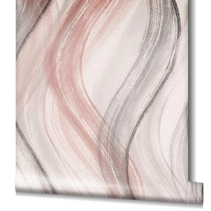 Marburg|Tapete rosa und beige Aquarellwellen|Jugend