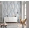 Marburg|Wallpaper blue diamond watercolor effect|Rhombus