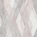 Papel pintado rombos rosa y gris efecto acuarela - Marburg Shades 32449