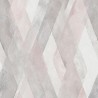 Papel pintado rombos rosa y gris efecto acuarela - Marburg Shades 32449