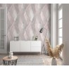 Marburg|Wallpaper pink and gray rhombuses with a watercolor effect|Rhombus