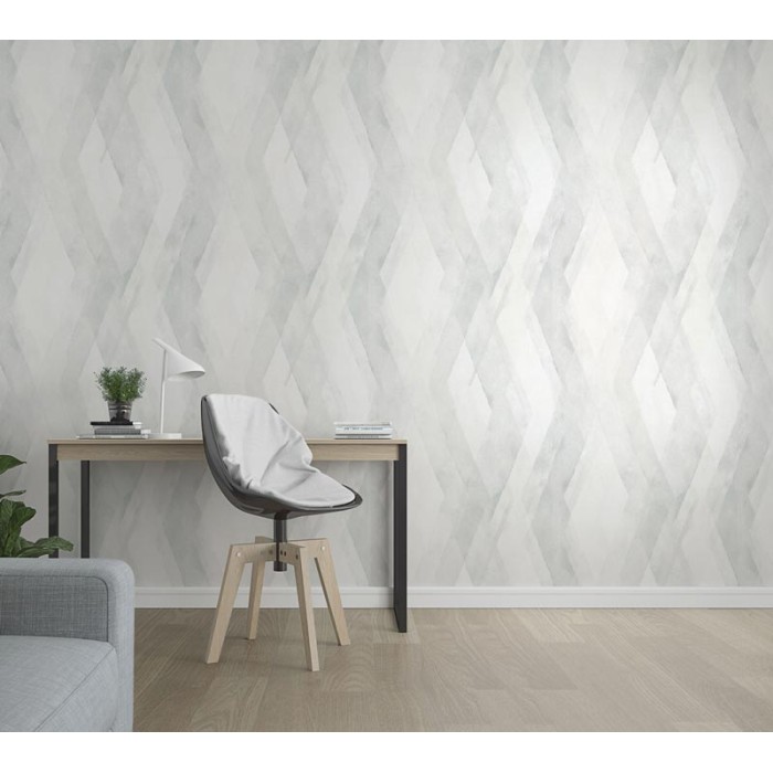 Papel pintado rombos efecto acuarela gris - Marburg Shades 32452